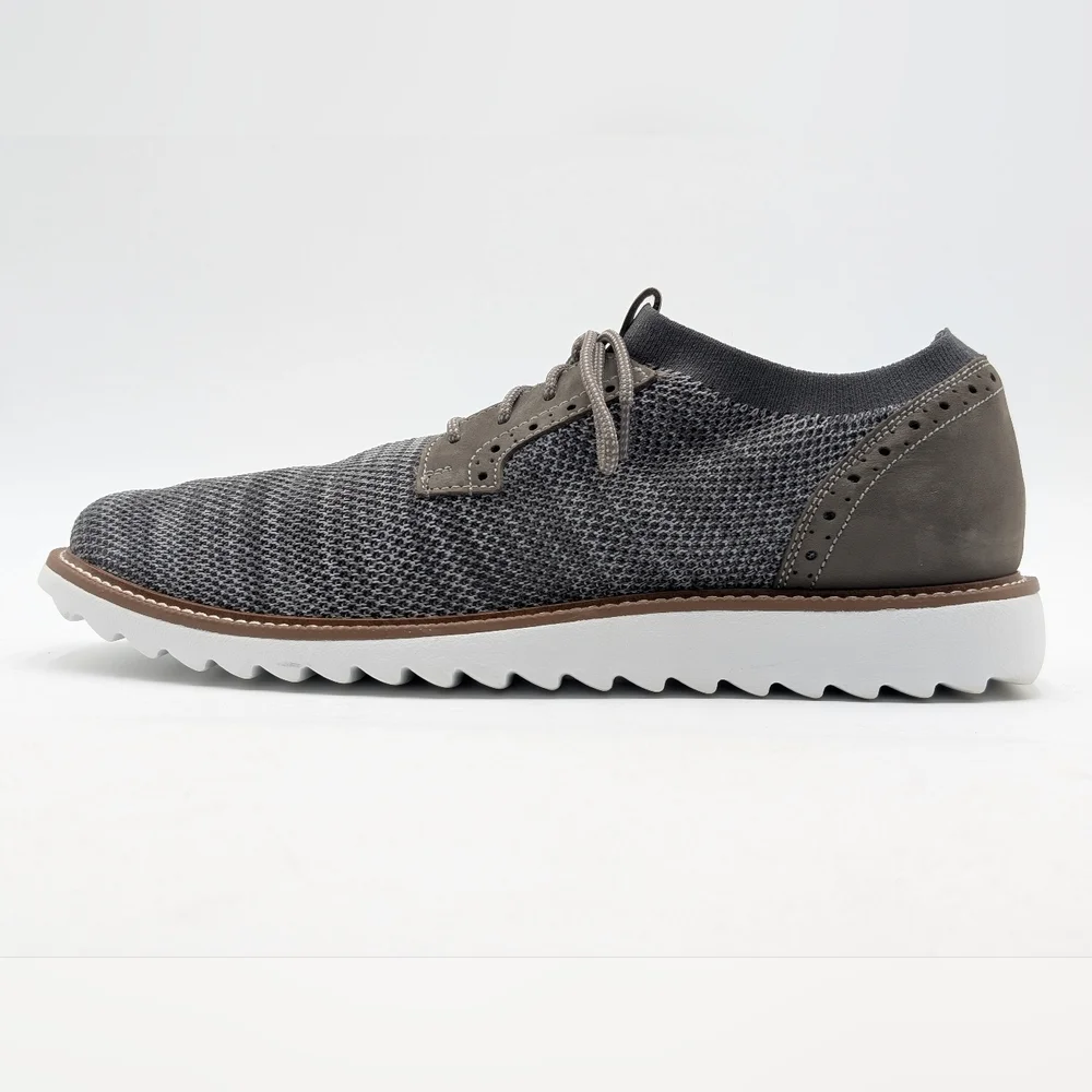 Dockers Feinstein Men Size 11.5 Gray Knit Oxford Smart Series Comfort Foot Bed